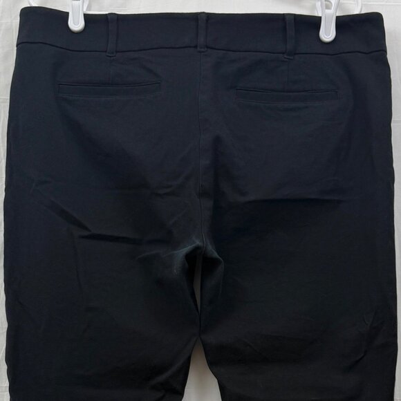 New York & Co Stretch Cotton Straight Leg Pants Women 14 Black - Picture 5 of 9